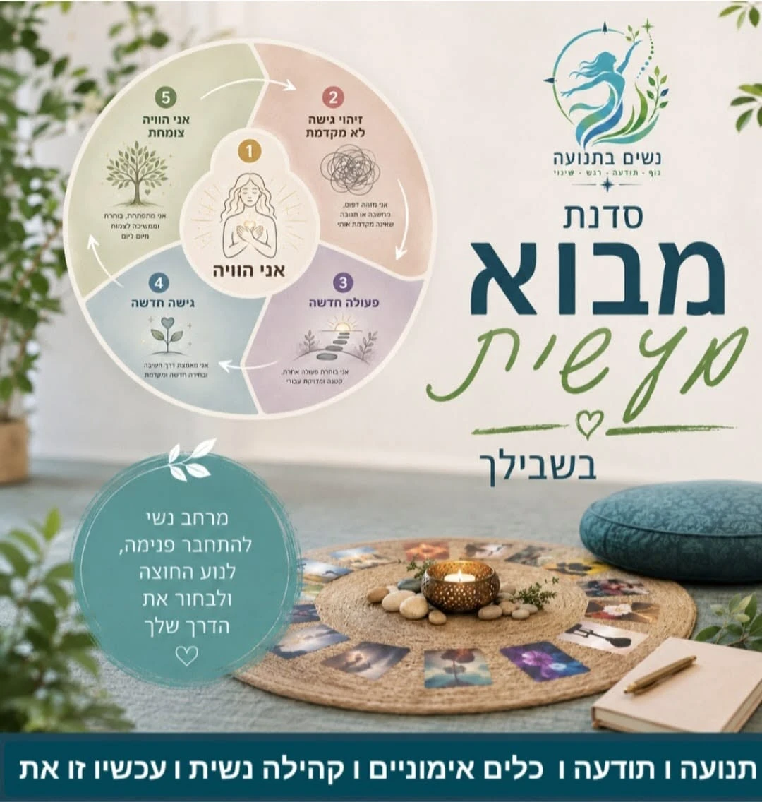 סדנת מבוא חוויתית ומעשית "נשים בתנועה" - 30.6 מפגש ערב — תמונה 2